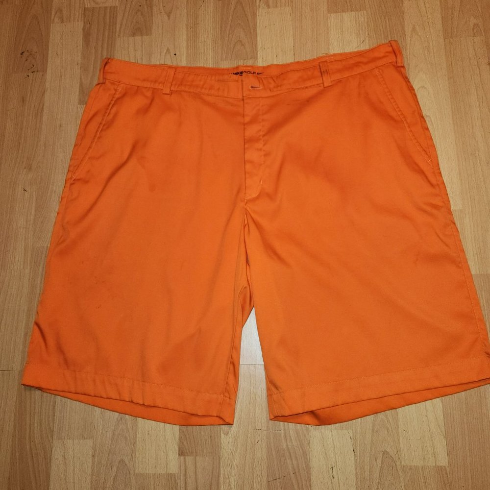 Orange Nike Dri Fit Golf Shorts
